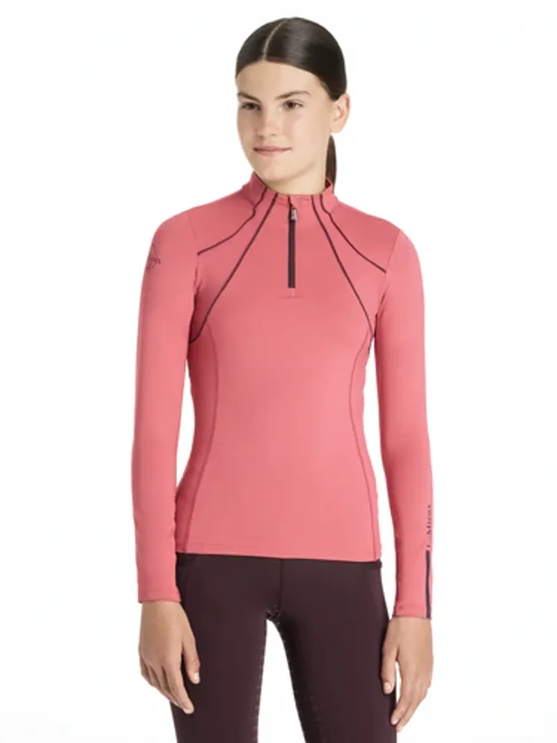 LeMieux Young Rider Mia Mesh Base Layer - Cranberry