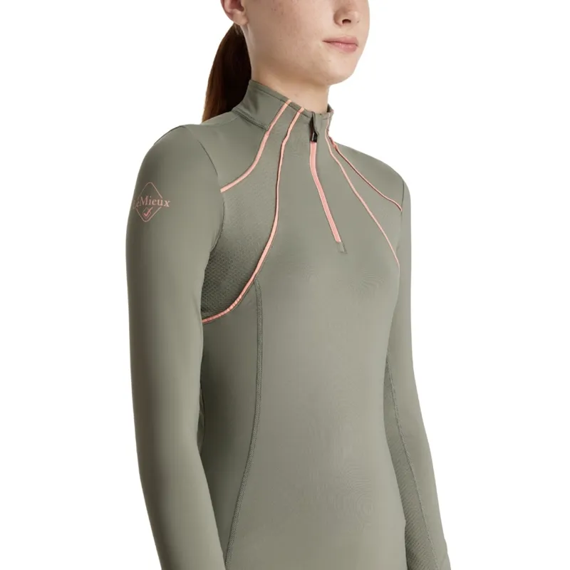 LeMieux Young Rider Mia Mesh Base Layer - Rosemary-1