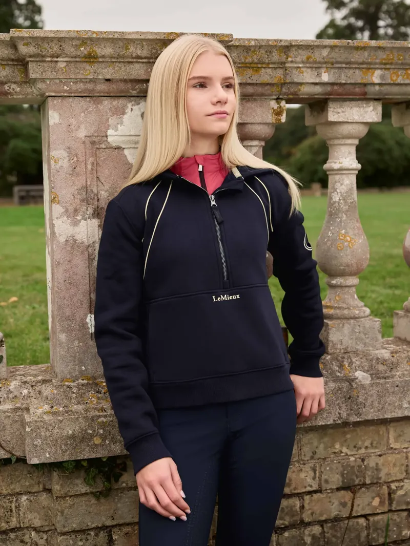 LeMieux Young Rider Hettie Half Zip Hoodie - Navy-4