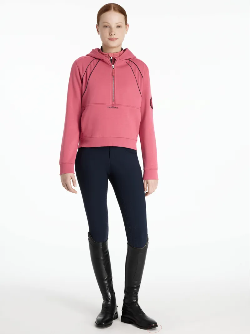 LeMieux Young Rider Hettie Half Zip Hoodie - Cranberry