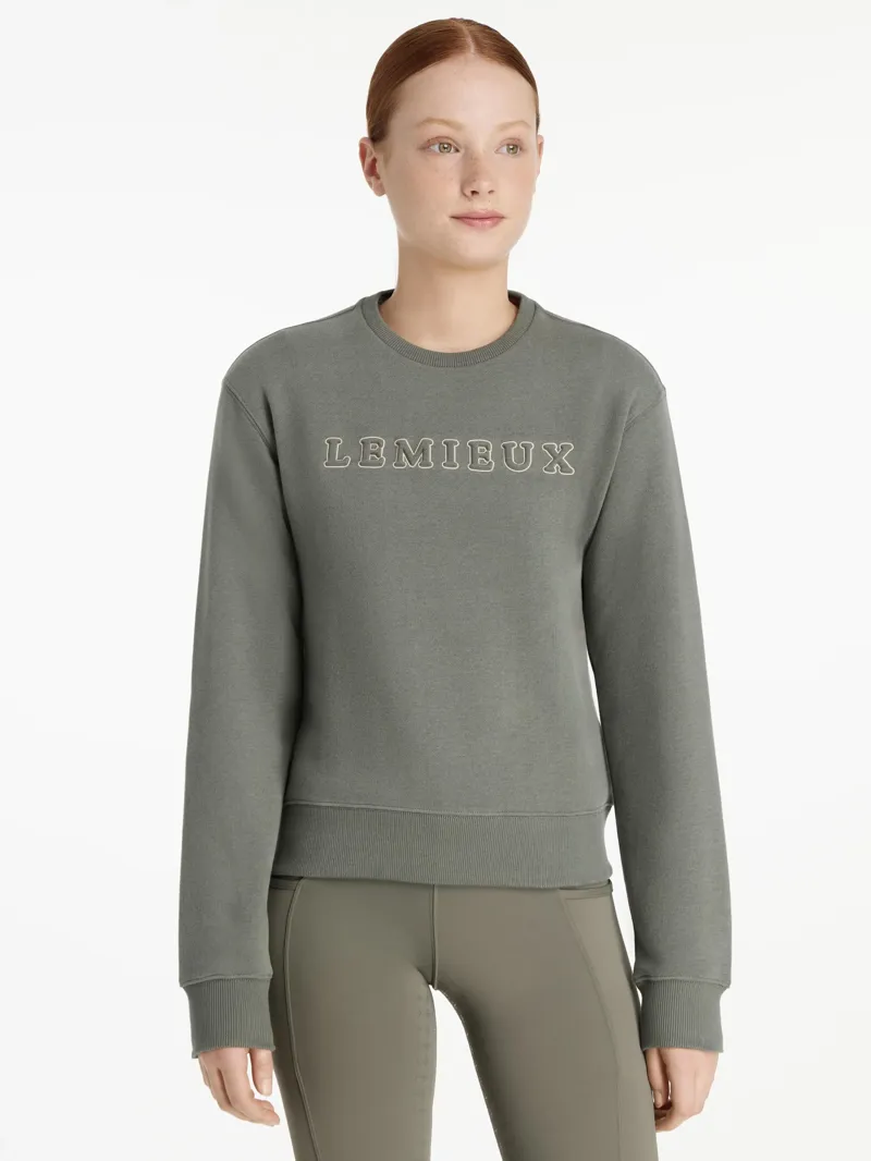 LeMieux Young Rider Carmen Crew Sweat - Rosemary-1