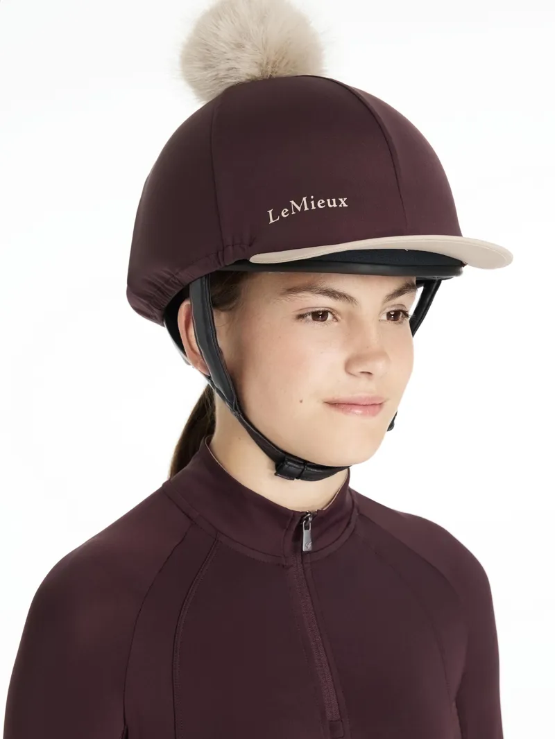 LeMieux Classique Pom Hat Silk - Damson