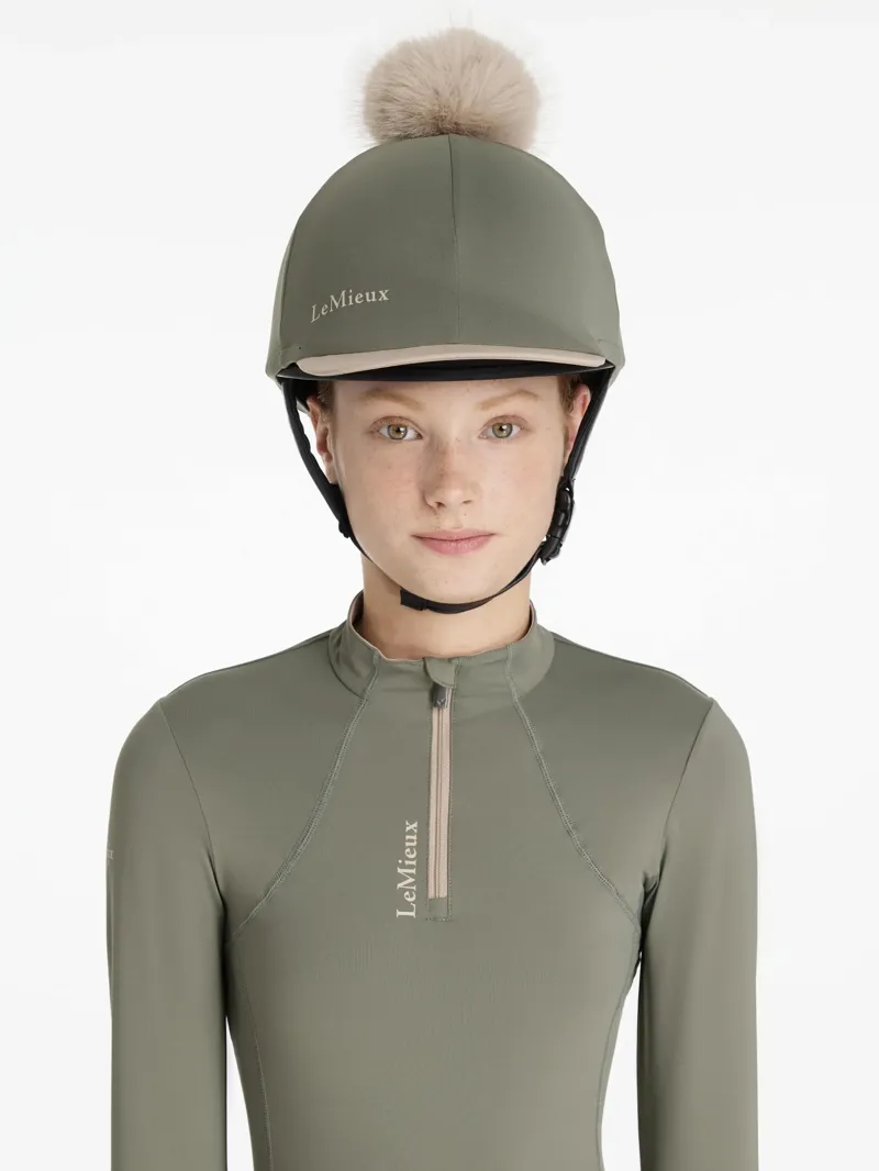 LeMieux Classique Pom Hat Silk - Rosemary-1