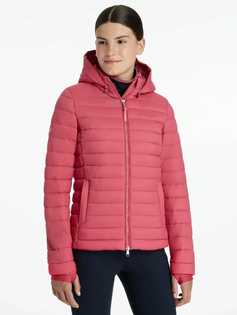 LeMieux Young Rider Ruby Puffer Jacket - Cranberry-1