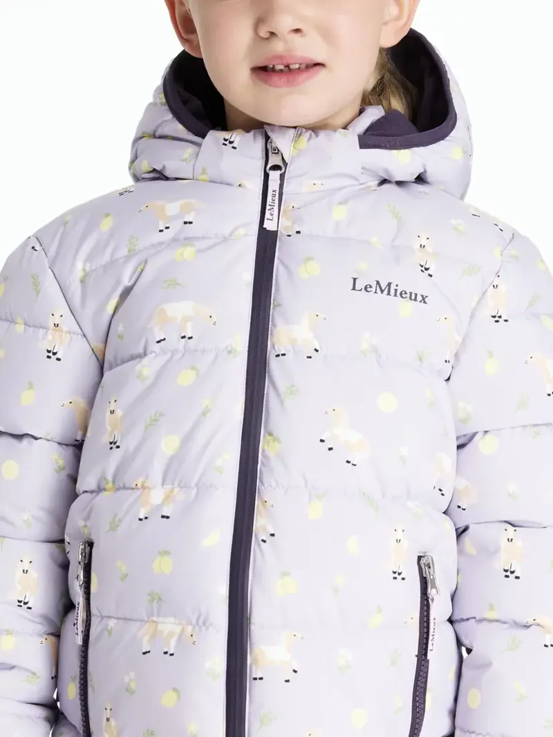 LeMieux Mini Printed Lilo Puffer Jacket - Lilac-2