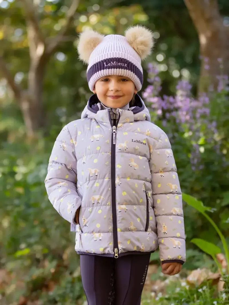 LeMieux Mini Printed Lilo Puffer Jacket - Lilac-4