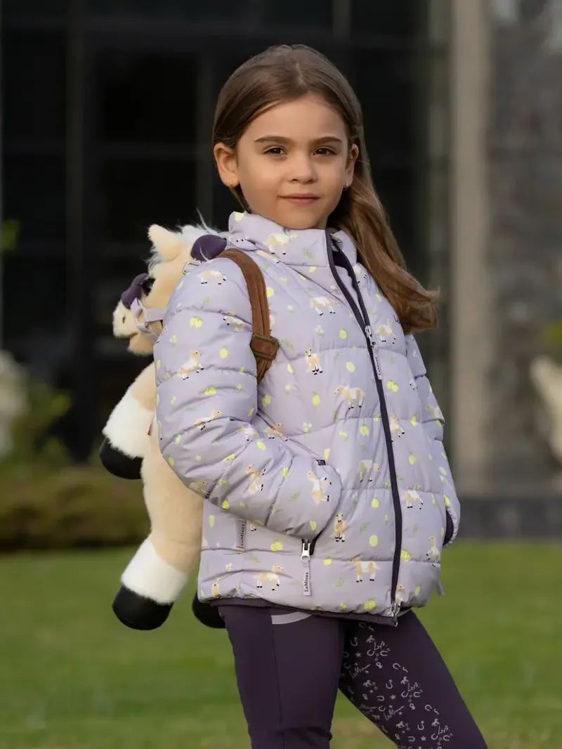 LeMieux Mini Printed Lilo Puffer Jacket - Lilac-5