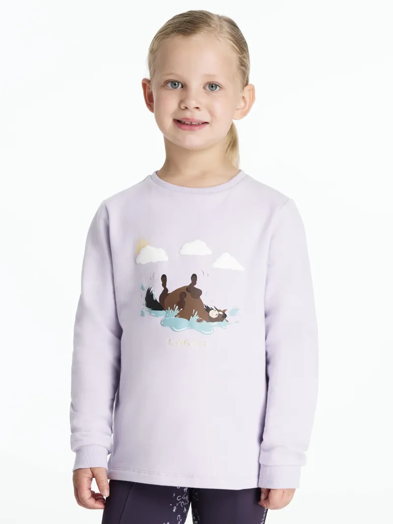LeMieux Mini Poppy Long Sleeve Top - Lilac-1