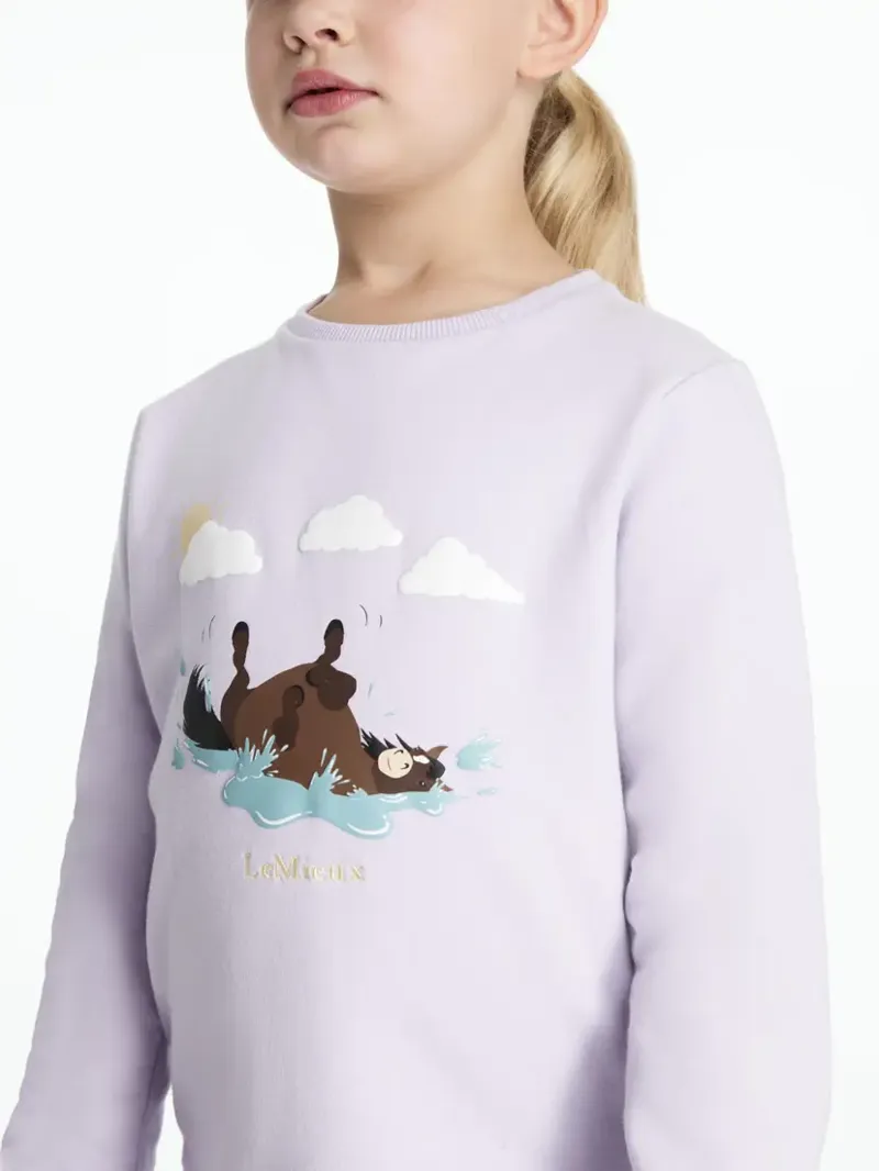 LeMieux Mini Poppy Long Sleeve Top - Lilac-2