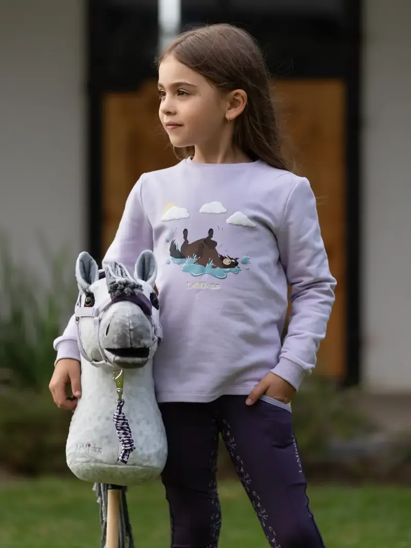 LeMieux Mini Poppy Long Sleeve Top - Lilac-5