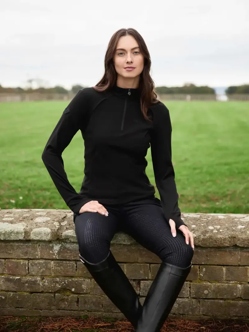 LeMieux Frances Quarter Zip Fleece - Black-3