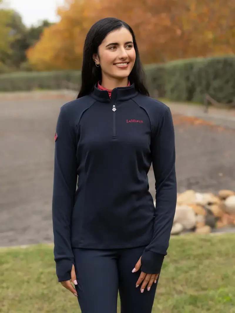 LeMieux Frances Quarter Zip Fleece - Navy-3