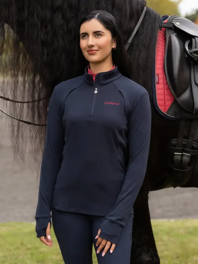 LeMieux Frances Quarter Zip Fleece - Navy-4