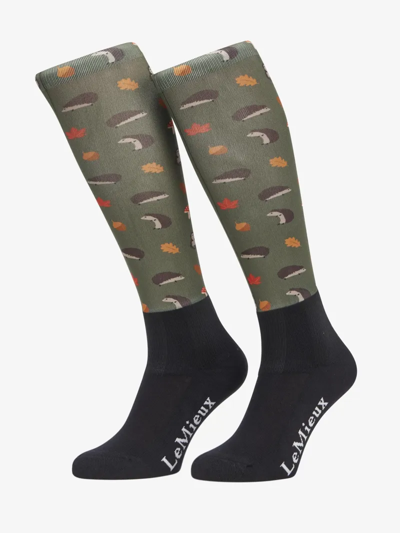 LeMieux Footsie Socks - Hedgehogs-1
