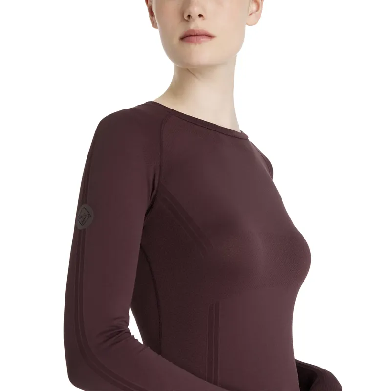 LeMieux Britney Seamless Long Sleeve Top - Damson-2