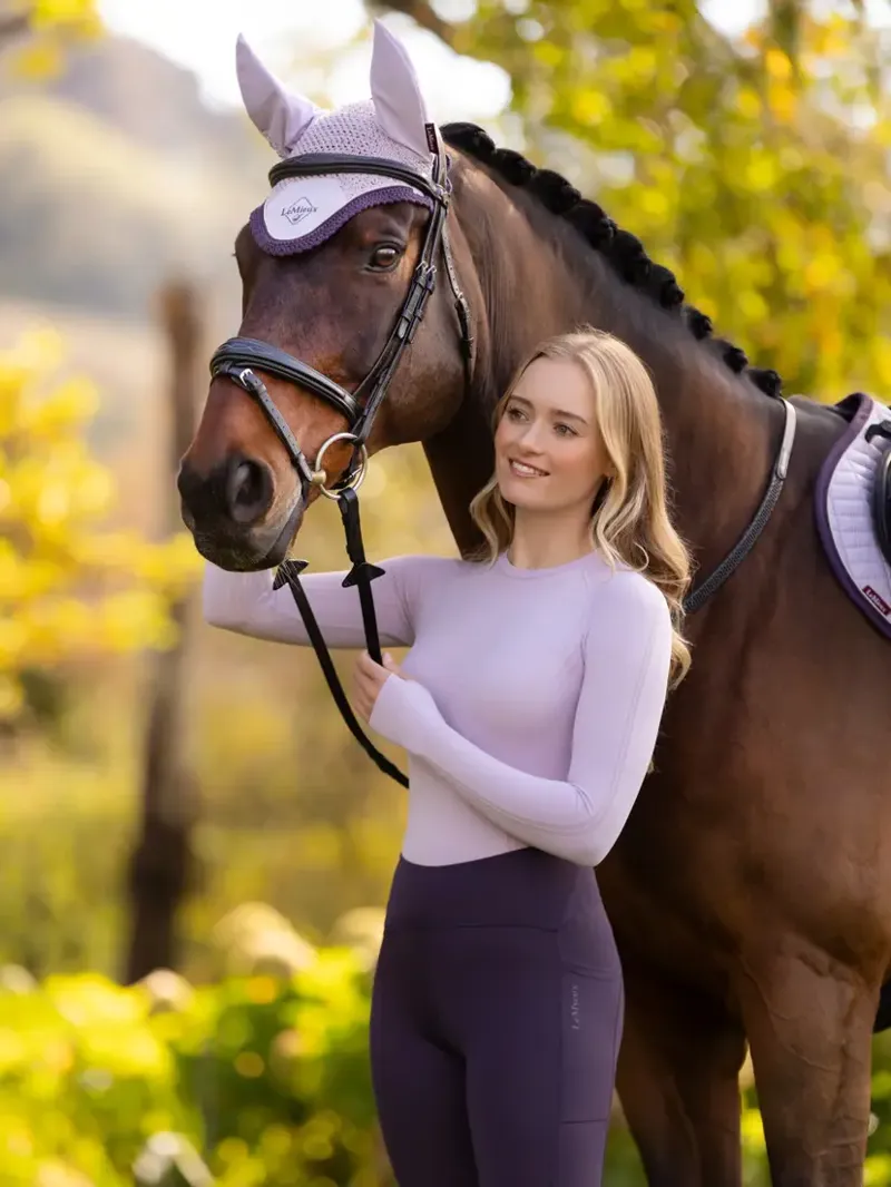 LeMieux Britney Seamless Long Sleeve Top - Lilac-5