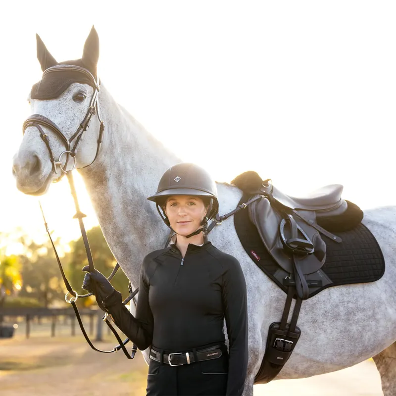 LeMieux Suede Close Contact Square - Black-1