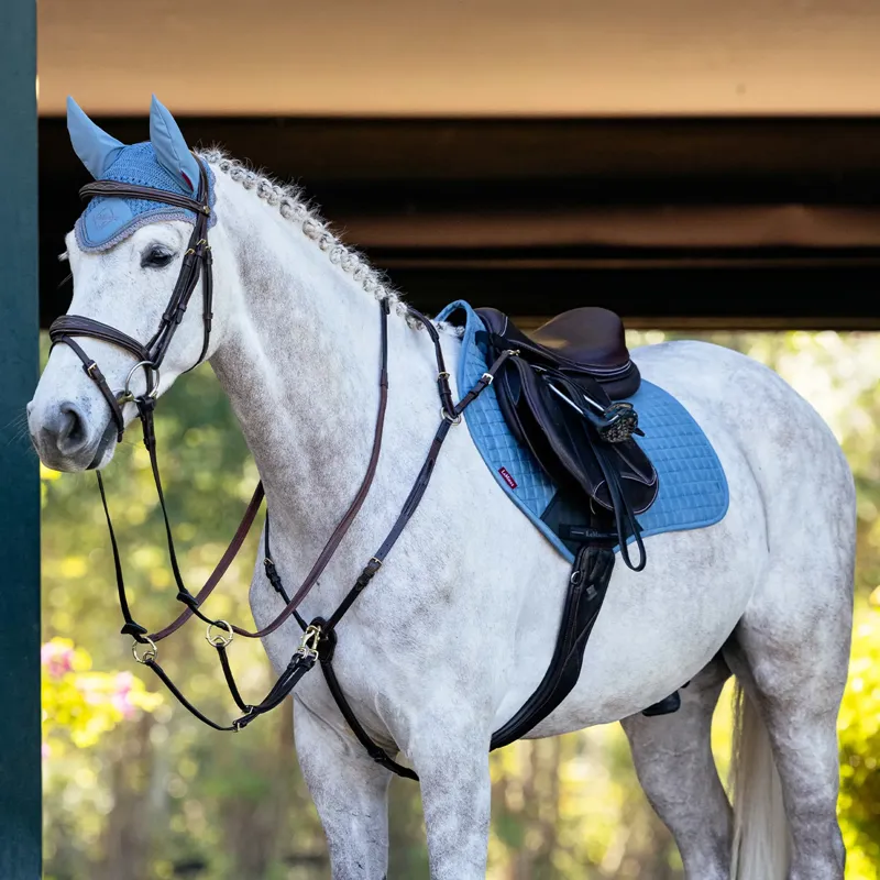 LeMieux Suede Close Contact Square - Ice Blue-2