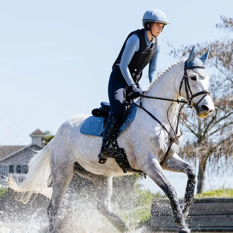 LeMieux Suede Close Contact Square - Ice Blue-3