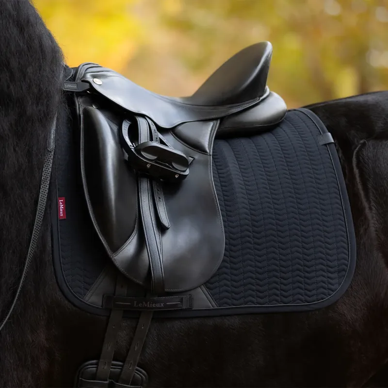 LeMieux Essence Dressage Square Saddlecloth - Black-1