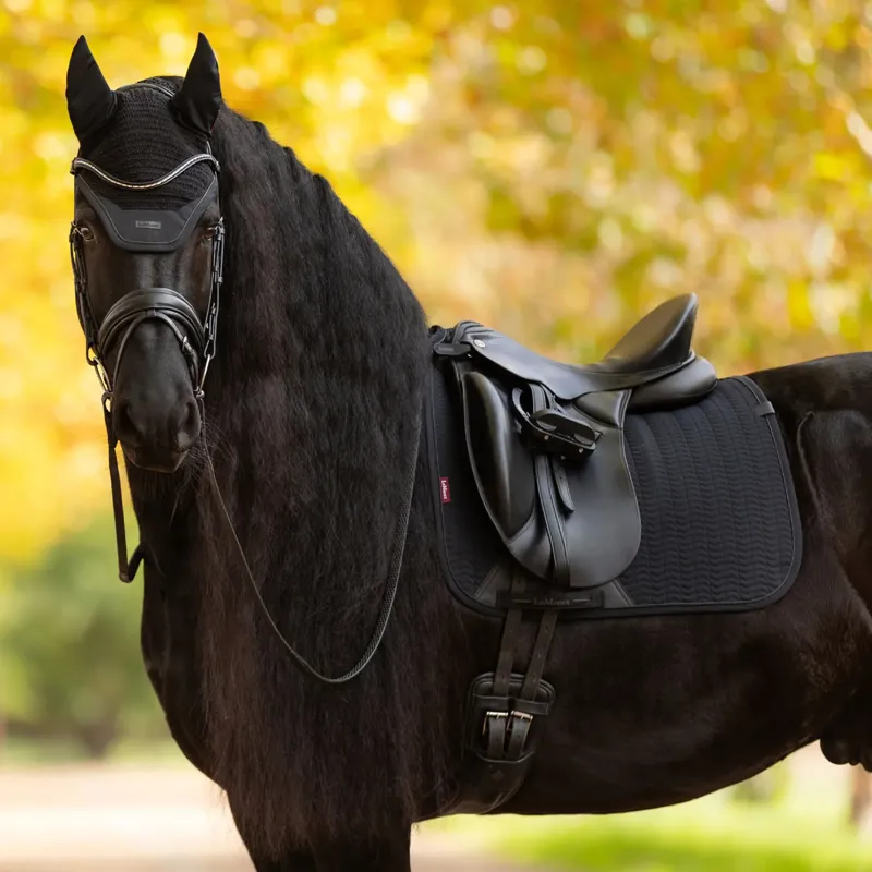 LeMieux Essence Dressage Square Saddlecloth - Black-2