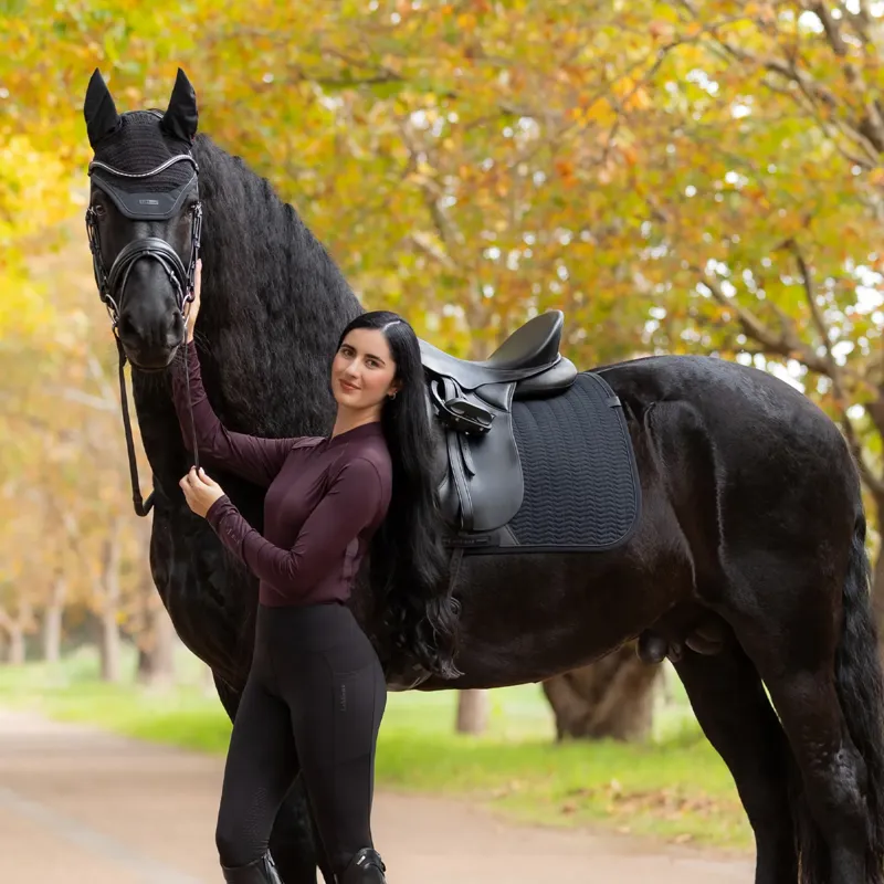 LeMieux Essence Dressage Square Saddlecloth - Black-3