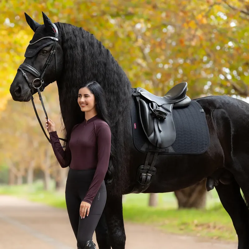 LeMieux Essence Dressage Square Saddlecloth - Black-4