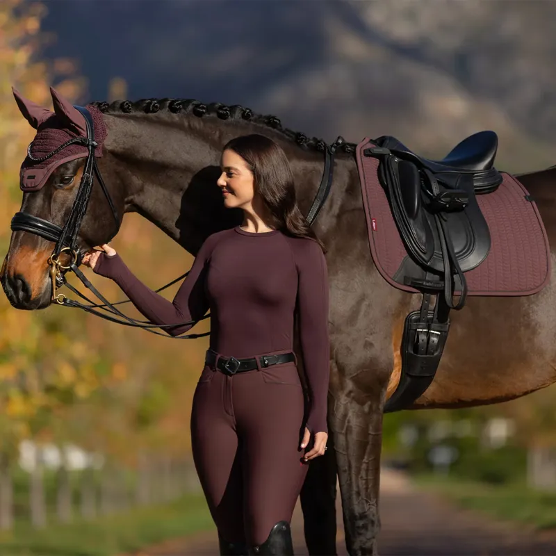 LeMieux Essence Dressage Square Saddlecloth -  Damson-2