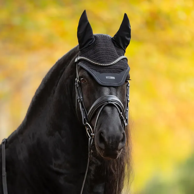 LeMieux Essence Fly Hood - Black-3