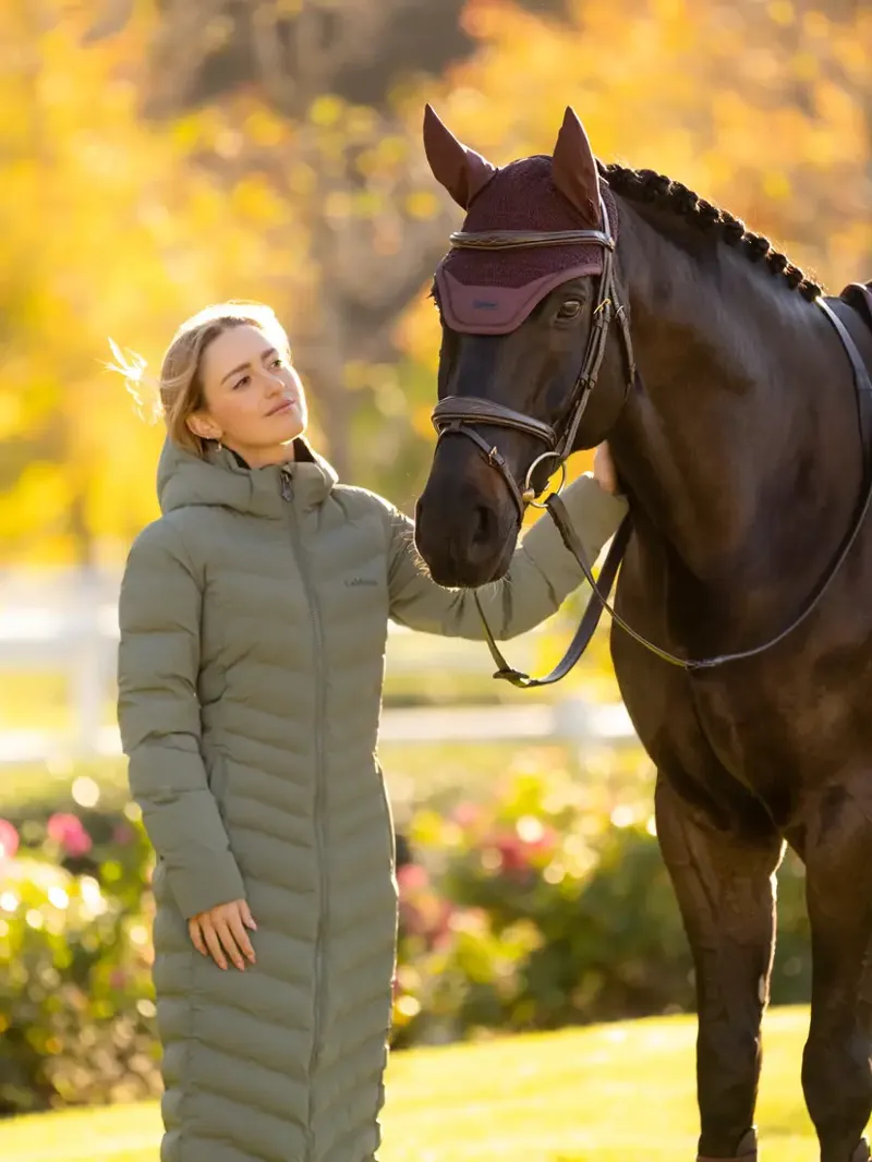 LeMieux Essence Acoustic Fly Hood - Damson-2