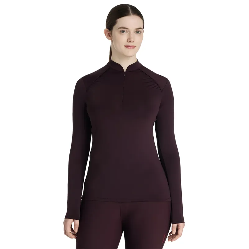 LeMieux Heyden Ladies Lightweight Base Layer - Damson-1