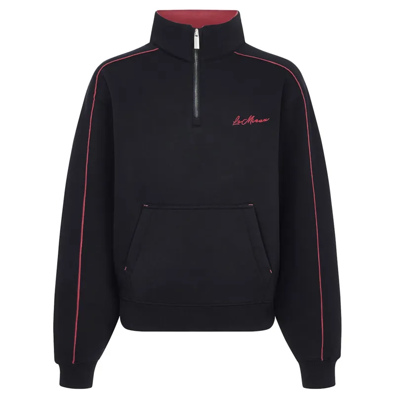 LeMieux Young Rider Kate Quarter Zip Sweat - Navy/Cranberry