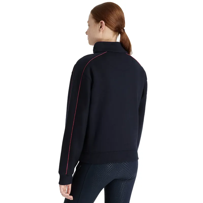 LeMieux Young Rider Kate Quarter Zip Sweat - Navy/Cranberry-2