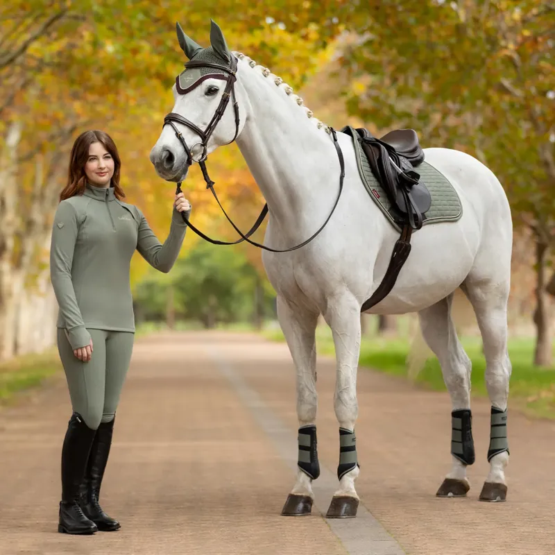 LeMieux Frances Quarter Zip Fleece - Rosemary-5