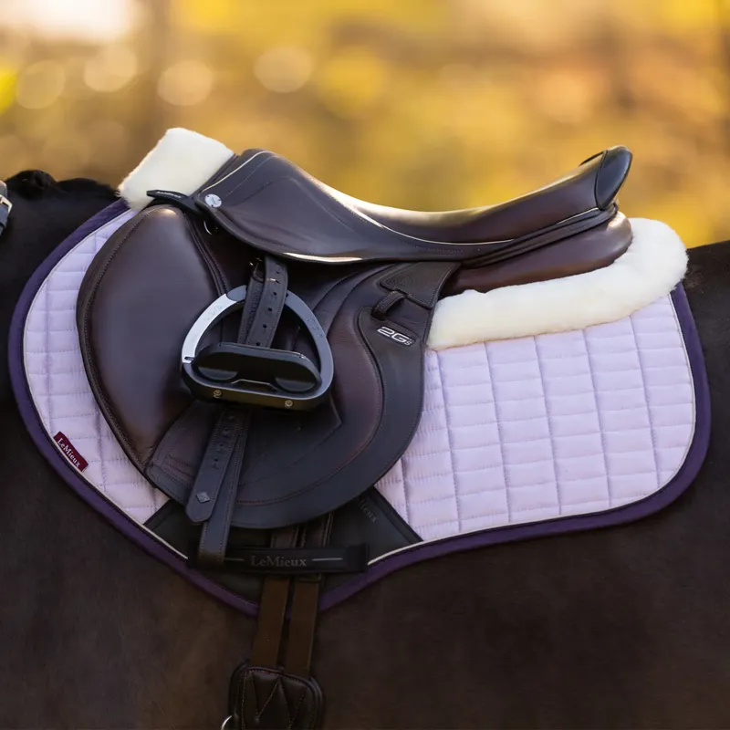 LeMieux Merino+ Suede Close Contact Square - Lilac-1