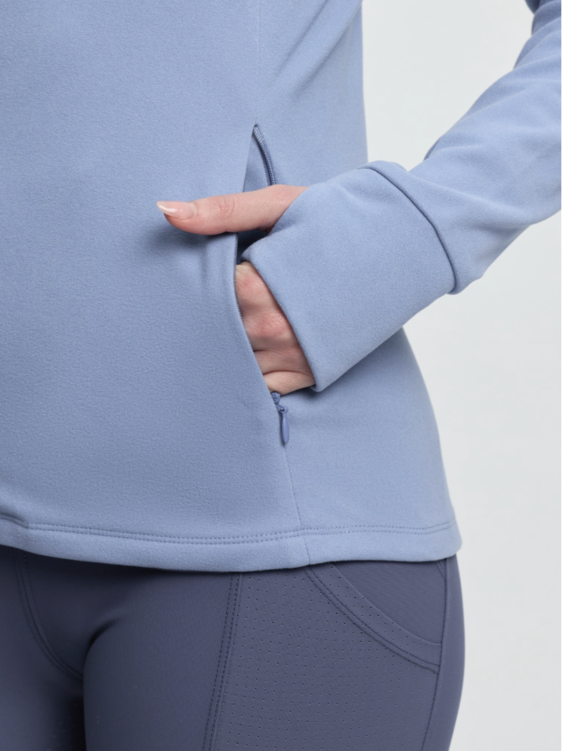 LeMieux Frances Quarter Zip Fleece - Powder Blue-3