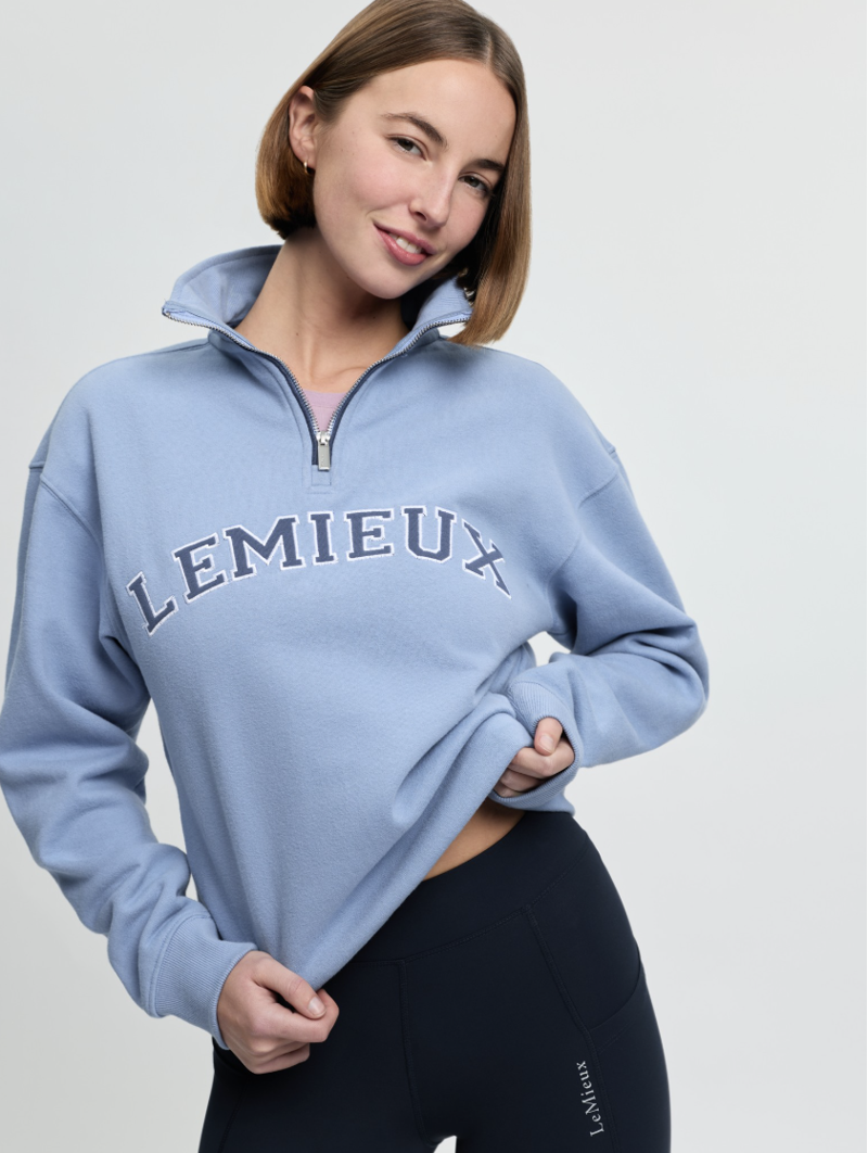LeMieux Kelsie Quarter Neck Sweat - Powder Blue-5