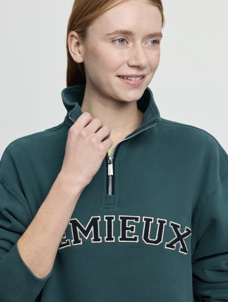 LeMieux Kelsie Quarter Neck Sweat - Jungle-1