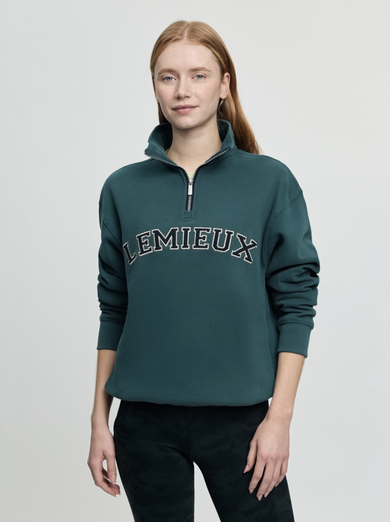 LeMieux Kelsie Quarter Neck Sweat - Jungle-2
