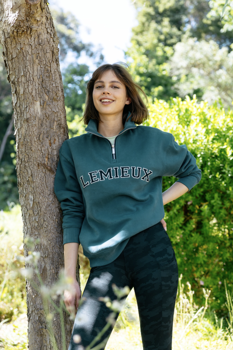 LeMieux Kelsie Quarter Neck Sweat - Jungle-4