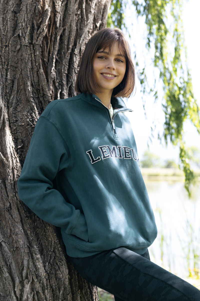 LeMieux Kelsie Quarter Neck Sweat - Jungle-5