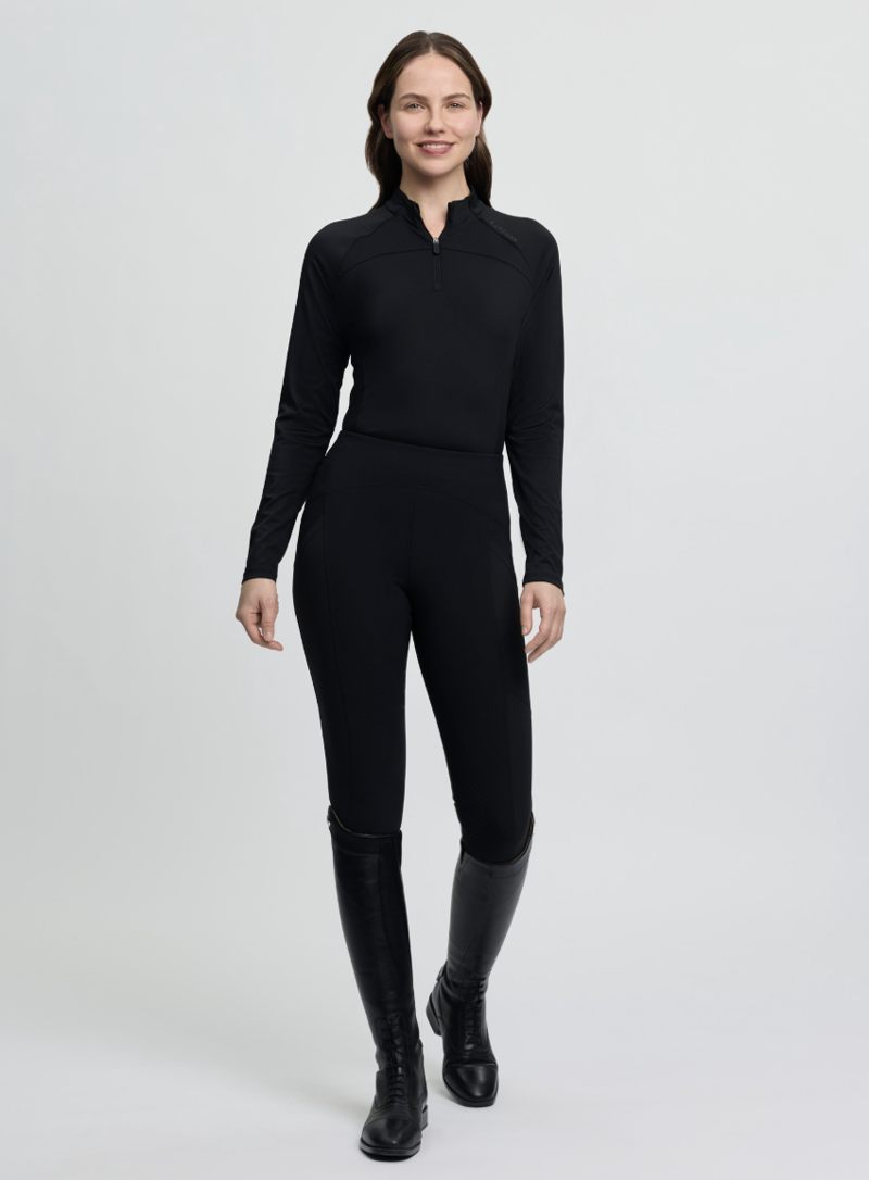 LeMieux Airflow Long Sleeve Base Layer - Black-6