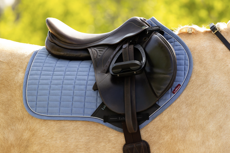 LeMieux Suede Close Contact Square - Powder Blue