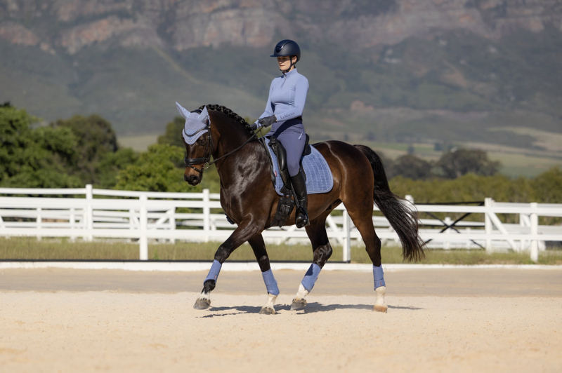 LeMieux Suede Dressage Square - Powder Blue-1