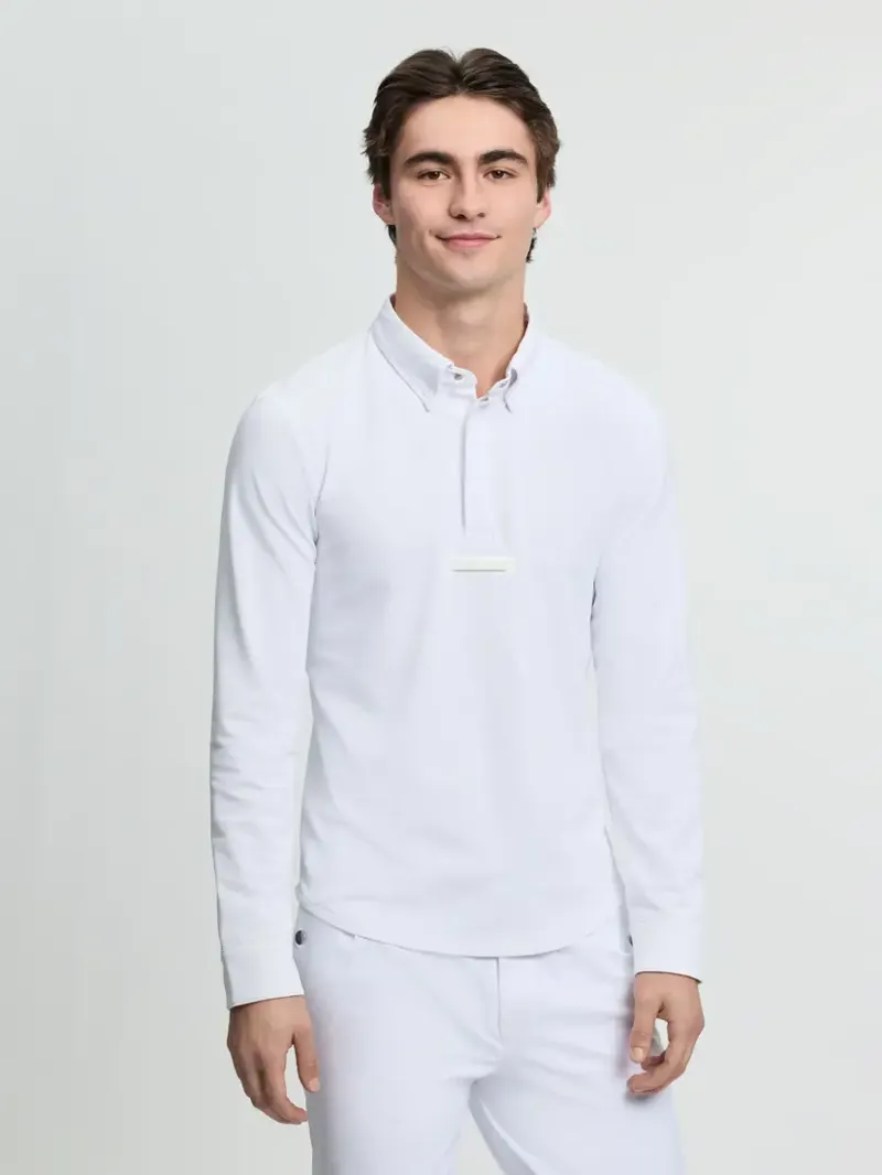 LeMieux Mens Long Sleeve Show Shirt - White