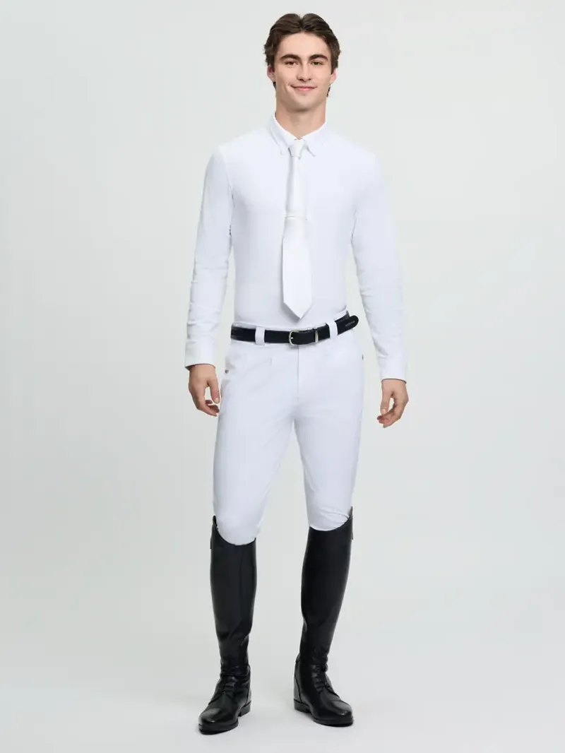 LeMieux Mens Long Sleeve Show Shirt - White-4