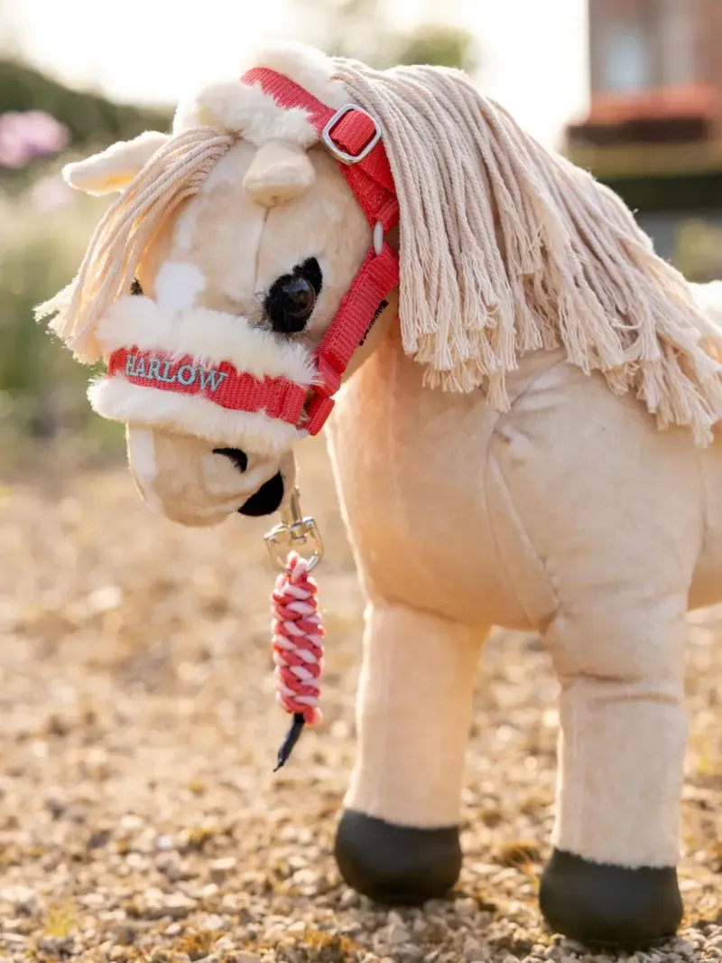 LeMieux Harlow Toy Pony Headcollar and Leadrope - Coral Crush - One Size-1