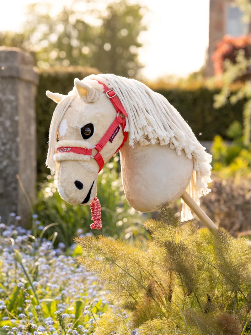 LeMieux Harlow Hobby Horse Headcollar and Leadrope - Coral Crush - One Size-1