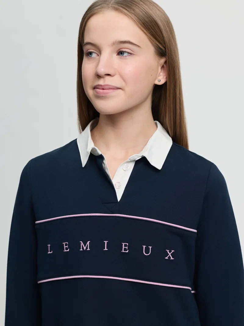 LeMieux Young Rider Riley Rugby Shirt - Navy-1