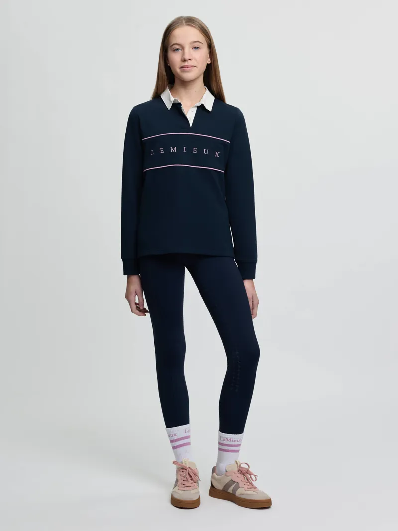 LeMieux Young Rider Riley Rugby Shirt - Navy-3